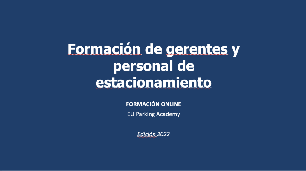 Formación de gerentes y personal de estacionamiento